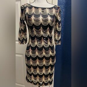 Crystal Doll | Dresses | Elegant Black And Gold Sequin Dress